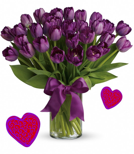 12) Tulipánová kytice fialová